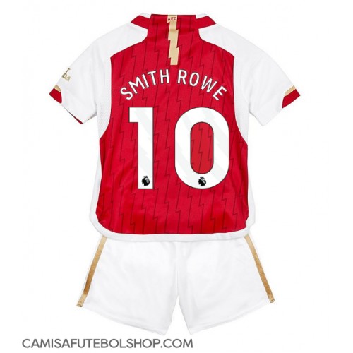 Camisa de time de futebol Arsenal Emile Smith Rowe #10 Replicas 1º Equipamento Infantil 2023-24 Manga Curta (+ Calças curtas)